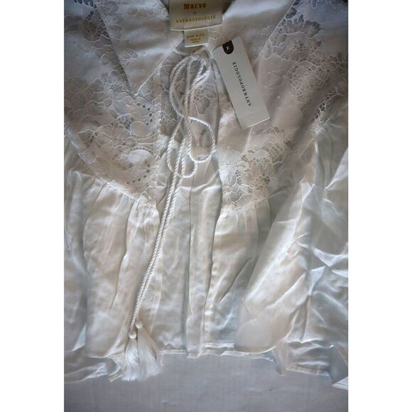 Maeve x Anthropologie 046256 Women's One Size White Cropped Lace Shrug - Picture 10 of 14